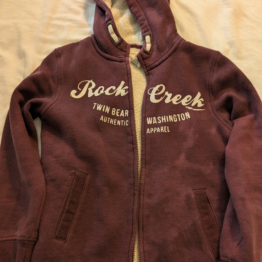 H&M Burgundy and Cream Jacket
